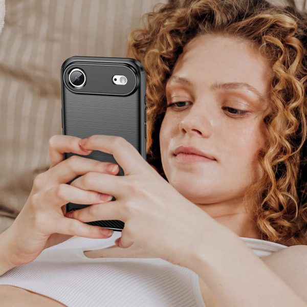 iPhone 17 Air Carbon aizmugurējais vāciņš - melns