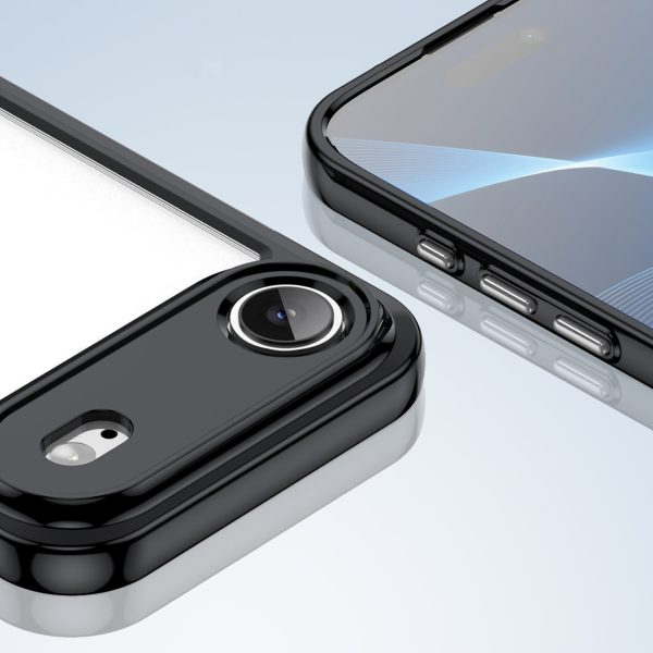 iPhone 17 Air Outer Space maciņš - melns caurspīdīgs