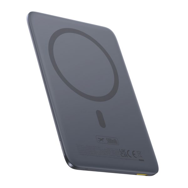 Ultraplāns 5000mAh 20W MagSafe Powerbank ar 60W 30cm USB-C kabeli - pelēks