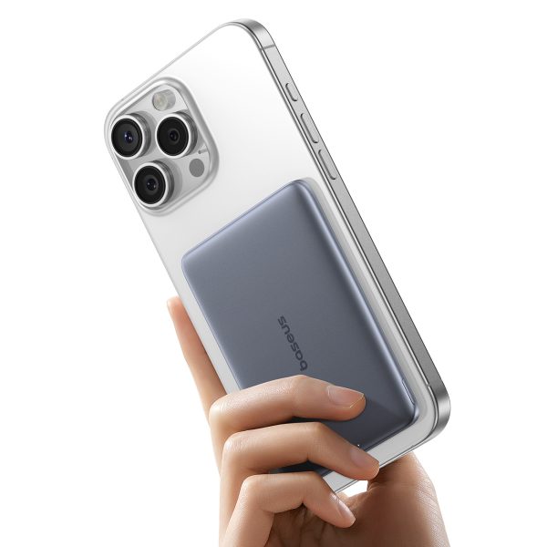 Ultraplāns 5000mAh 20W MagSafe Powerbank ar 60W 30cm USB-C kabeli - pelēks