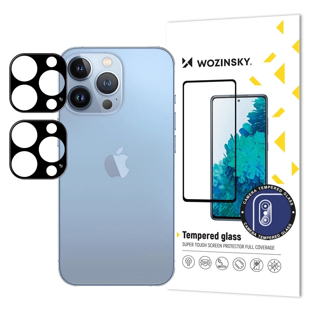 iPhone 17 Pro Max kameras stikls, pilns kameras stikls, melns - 2 gab.