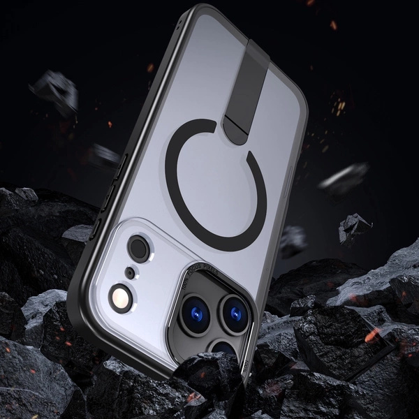 Etui ochronne na Samsung Galaxy S25 FE z podstawką Hybrid Armor X MagSafe - czarne