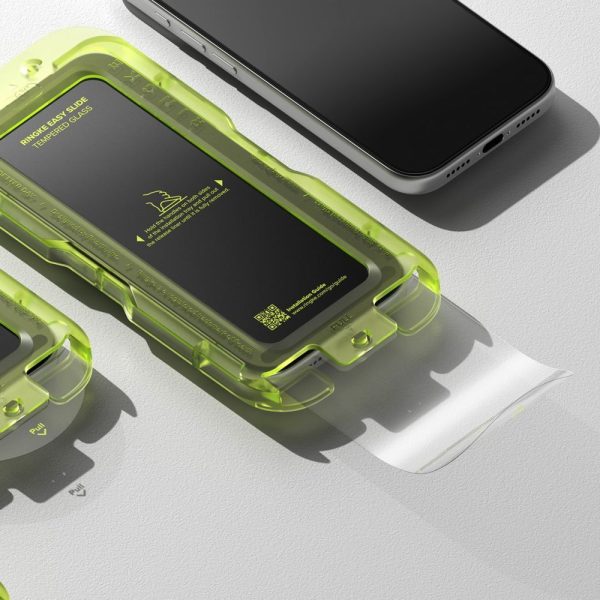 Rūdīts stikls ar aplikatoru iPhone 17 Pro Max Easy Slide melns - 2 gab.