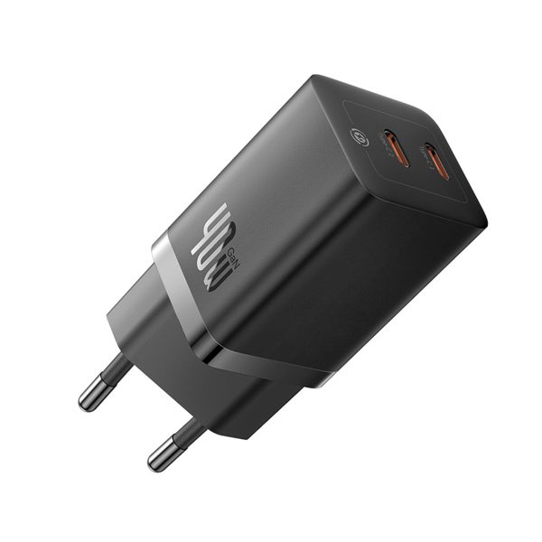 GaN5 Pro 40W USB-C sienas lādētājs - melns