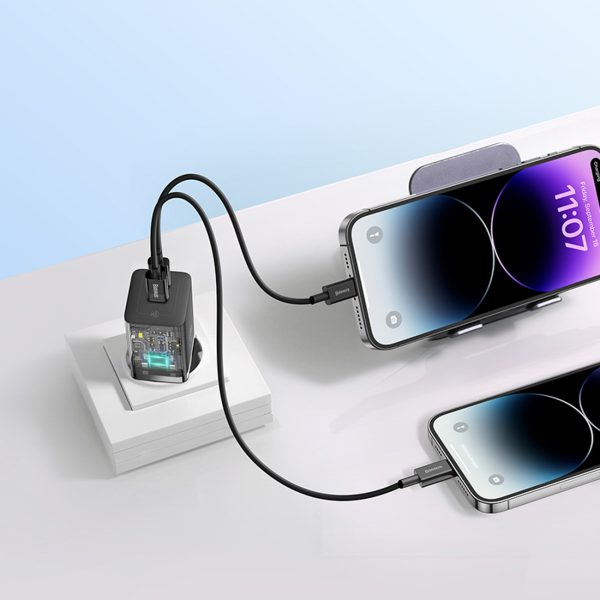 GaN5 Pro 40W USB-C sienas lādētājs - melns