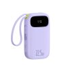 Powerbank 20000mAh 22.5W ar displeju un kabeli EnerFill FC21 Qpow 3 Ultra - violets