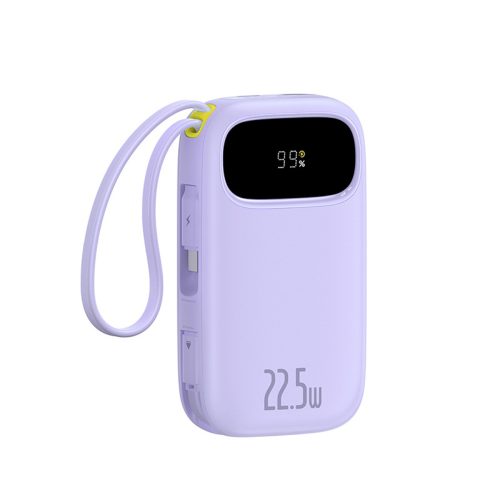 Powerbank 20000mAh 22.5W ar displeju un kabeli EnerFill FC21 Qpow 3 Ultra - violets
