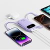 Powerbank 20000mAh 22.5W ar displeju un kabeli EnerFill FC21 Qpow 3 Ultra - violets