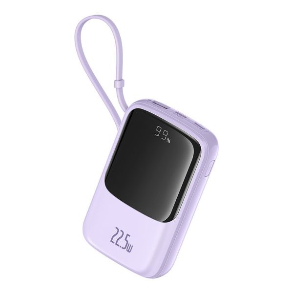1031622-4-powerbank-10000mah-wyswietlacz-kabel-hurtel-hurtownia-dropshipping.jpg Powerbank 10000mAh 22.5W z wyświetlaczem wbudowanym kablem USB-C Qpow Pro+- fioletowy