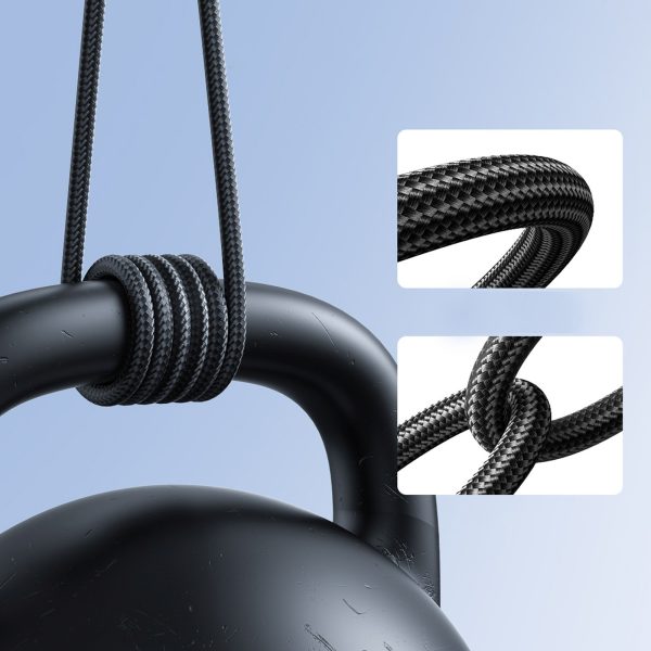 Kabel przewód w oplocie USB-C 60W 0.25m - czarny