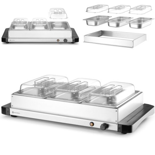 Elektriskais sildītājs, plīts ēdienam, 3x GN 1/3, 400 W