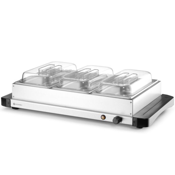 Elektriskais sildītājs, plīts ēdienam, 3x GN 1/3, 400 W