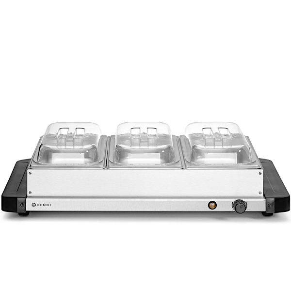 Elektriskais sildītājs, plīts ēdienam, 3x GN 1/3, 400 W