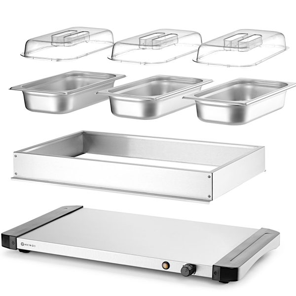 Elektriskais sildītājs, plīts ēdienam, 3x GN 1/3, 400 W