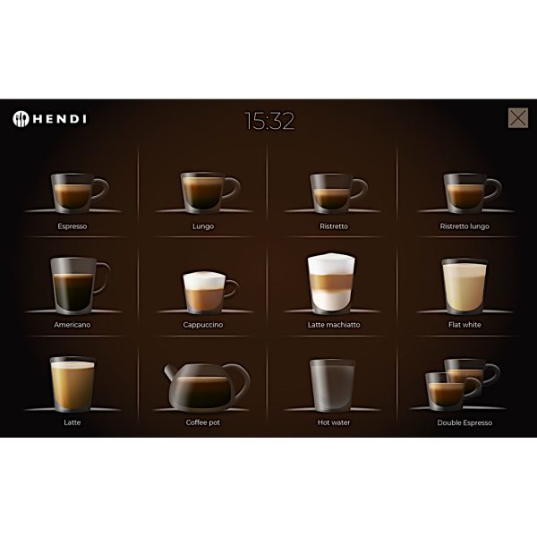 Automātiska kafijas automāts ar skārienekrānu 19 bāri 3000 W