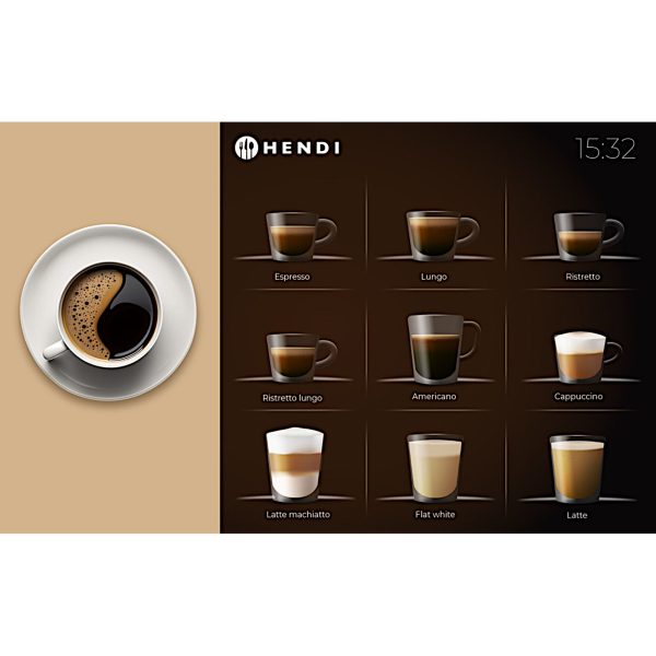 Automātiska kafijas automāts ar skārienekrānu 19 bāri 3000 W