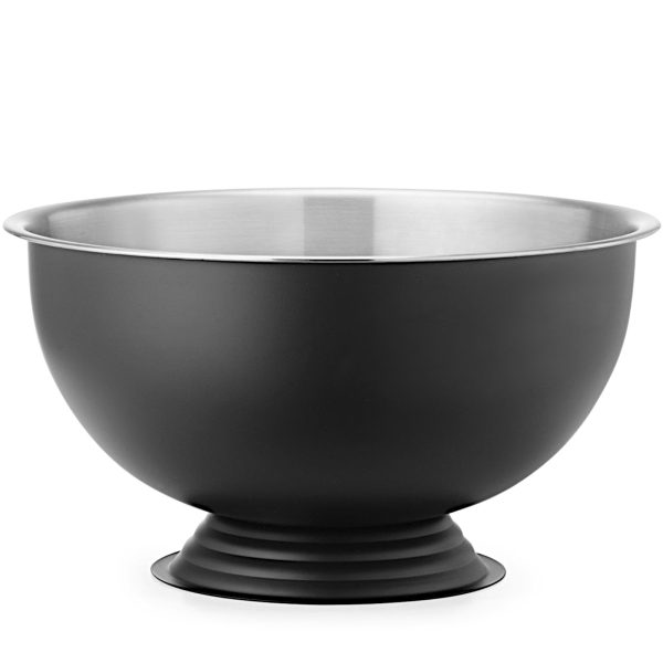 Tērauda šampanieša punša bļoda 13 l diametrs 393x214 mm - melna