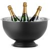 Tērauda šampanieša punša bļoda 13 l diametrs 393x214 mm - melna