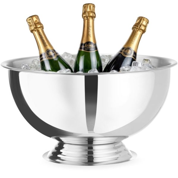 Tērauda šampanieša punša bļoda 13 l diametrs 393x214 mm - sudraba krāsā