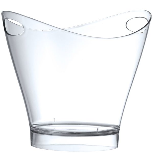 Ovāla caurspīdīga šampanieša vīna bļoda 6 l