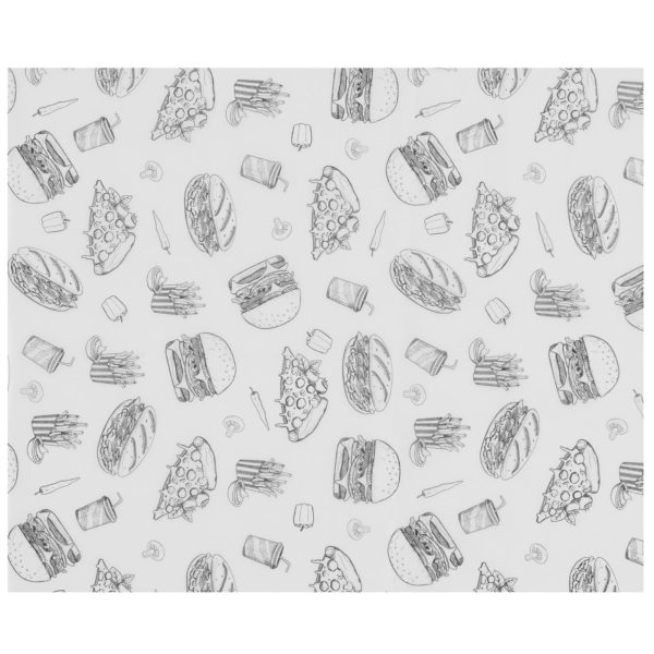 678268-2-hendi-papier-pergaminowy-do-przekasek-frytek-hurtownia-dropshipping.jpg Papier pergaminowy do przekąsek frytek 20x25 cm wzór fast food - 500 szt.