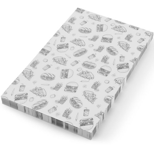 678275-1-hendi-papier-pergaminowy-do-przekasek-frytek-hurtownia-dropshipping.jpg Papier pergaminowy do przekąsek frytek 25x35 cm wzór fast food - 500 szt.