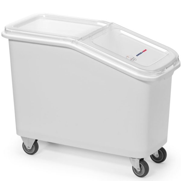 Ratiņu ēdināšanas konteiners beramkravu produktiem, miltiem, cukuram, rīsiem, 62 l