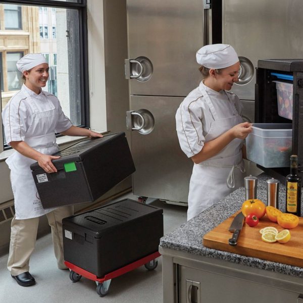 Camdolly ratiņi GN 1/1 Cam GoBox izolētiem konteineriem - sarkani