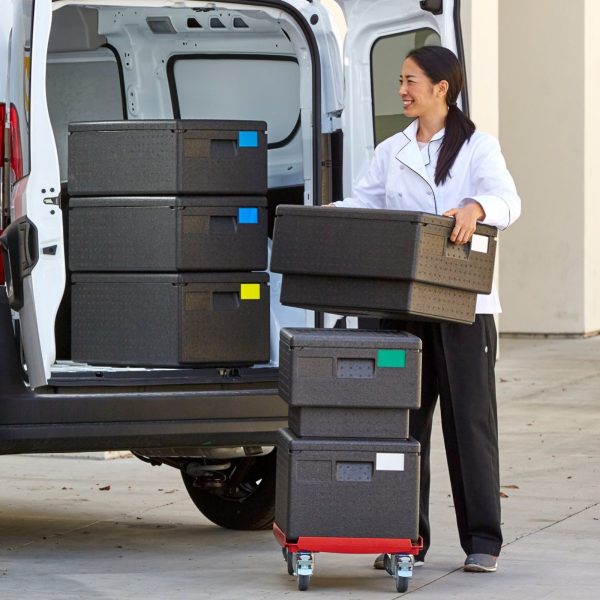 Camdolly ratiņi GN 1/1 Cam GoBox izolētiem konteineriem - sarkani