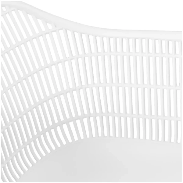 Ažūra formas krēsls mājai, kafejnīcai, birojam, līdz 150 kg, balts - 2 gab.