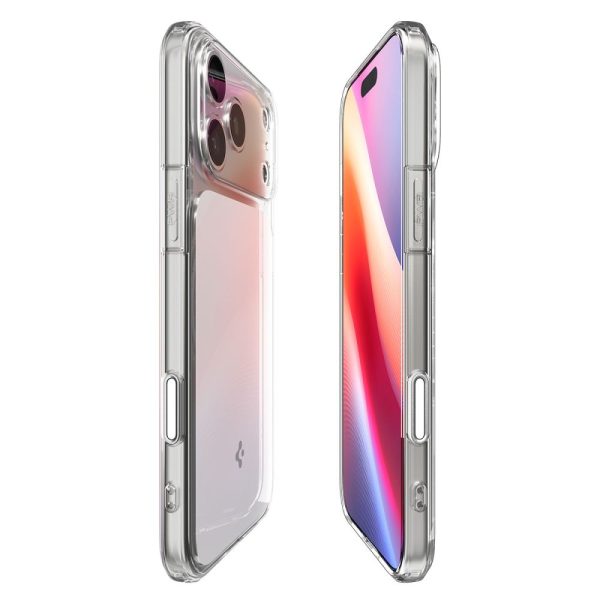 iPhone 17 Pro Max Ultra Hybrid T MagSafe vāciņš — caurspīdīgs un balts