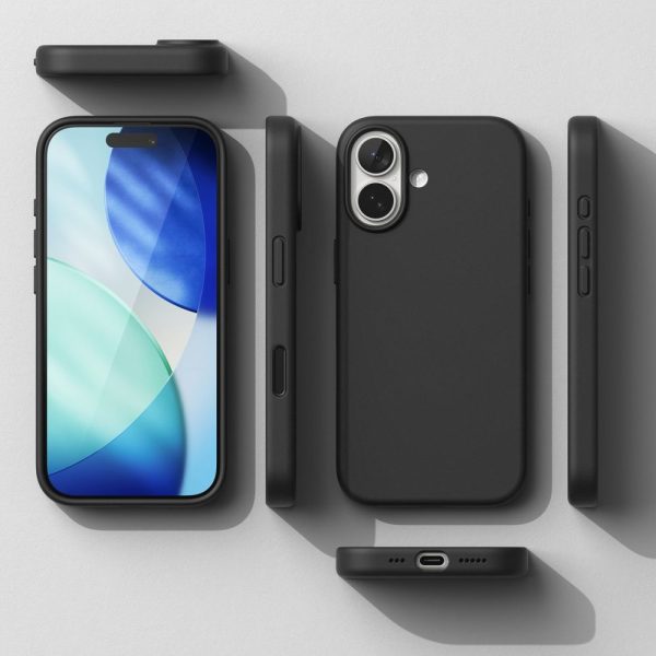 iPhone 17 silikona magnētiskais MagSafe vāciņš - melns