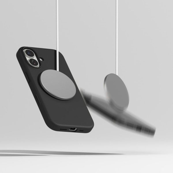 iPhone 17 silikona magnētiskais MagSafe vāciņš - melns