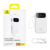 1031567-8-powerbank-qpow2-20000mah-wyswietlacz-hurtel-hurtownia-dropshipping.jpg Qpow2 20000mAh 22.5W Powerbank ar displeju, USB-C iPhone Lightning kabeļi - balts