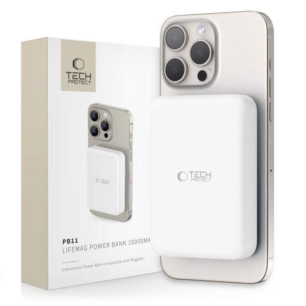 10000mAh LifeMag PB11 MagSafe 15W USB-C magnētiskais barošanas bloks ar USB-C kabeli