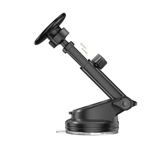 MagSafe N58 automašīnas viedtālruņa turētājs kabīnes vējstikla režģim - melns