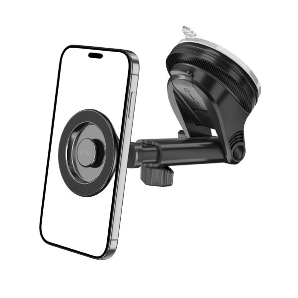 MagSafe N58 automašīnas viedtālruņa turētājs kabīnes vējstikla režģim - melns