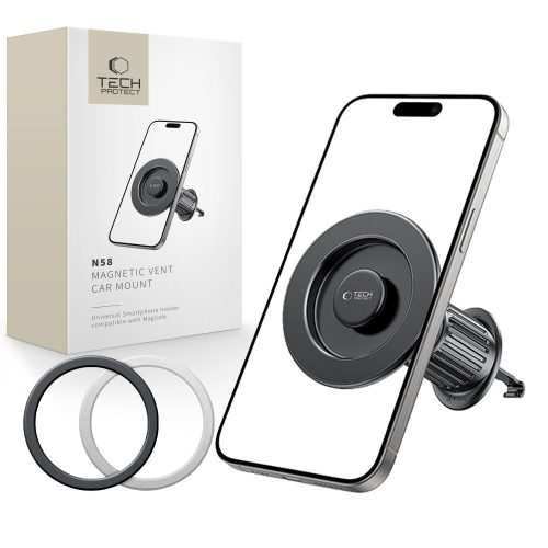 MagSafe N58 automašīnas gaisa atveres viedtālruņa turētājs - melns