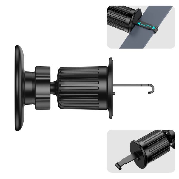 MagSafe N58 automašīnas gaisa atveres viedtālruņa turētājs - melns