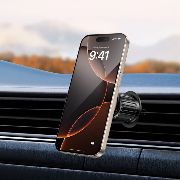 MagSafe N58 automašīnas gaisa atveres viedtālruņa turētājs - melns