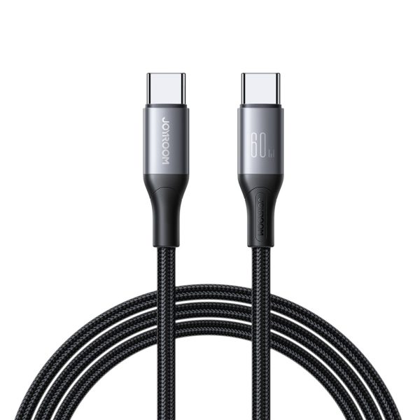 S-A28 pīts USB-C kabelis 60W 1m - melns