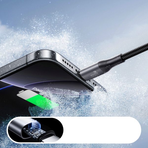 S-A28 pīts USB-C kabelis 60W 1m - melns