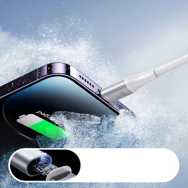 S-A28 pinuma kabelis USB-A - Lightning 3A 1m - balts