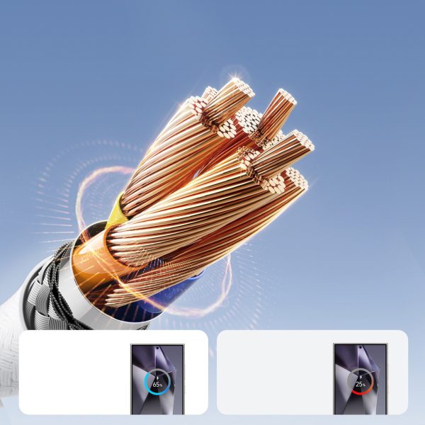 S-A28 pinuma kabelis USB-A - USB-C 3A 1m - balts