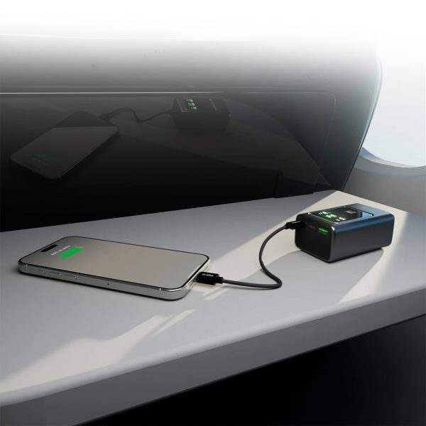 Powerbank ar 10000mAh PD 35W LCD displeju - pelēks