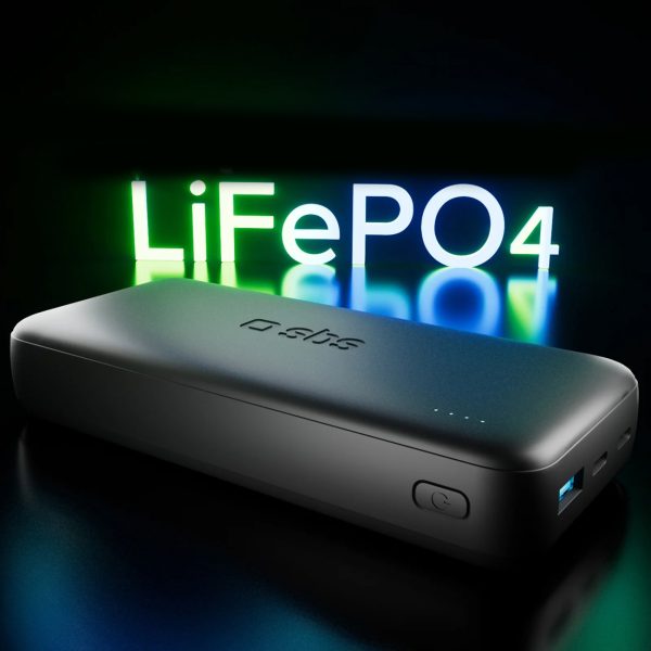Powerbank 20000mAh 10W USB-A USB-C Infinity LiFePo4 - melns