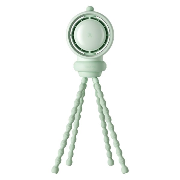 Mini ventilators ar lokanām kājām un 5000mAh filtru - zaļš