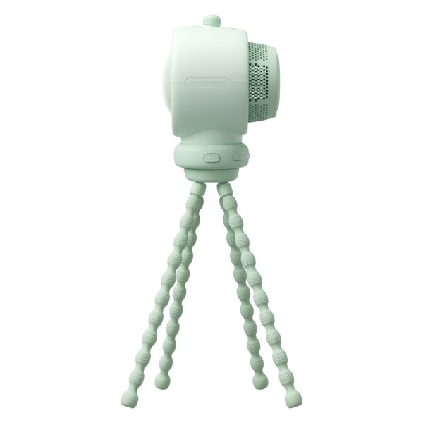 Mini ventilators ar lokanām kājām un 5000mAh filtru - zaļš