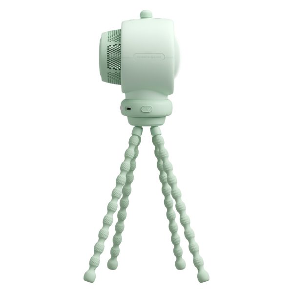 Mini ventilators ar lokanām kājām un 5000mAh filtru - zaļš