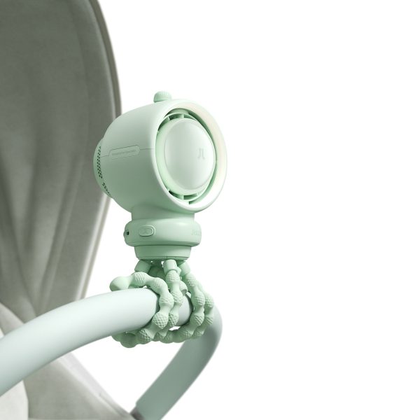 Mini ventilators ar lokanām kājām un 5000mAh filtru - zaļš